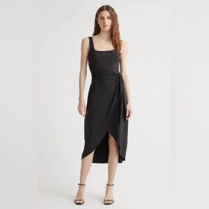 Tencel Jersey Side Tie Midi Dress (Ultra stretchy material)